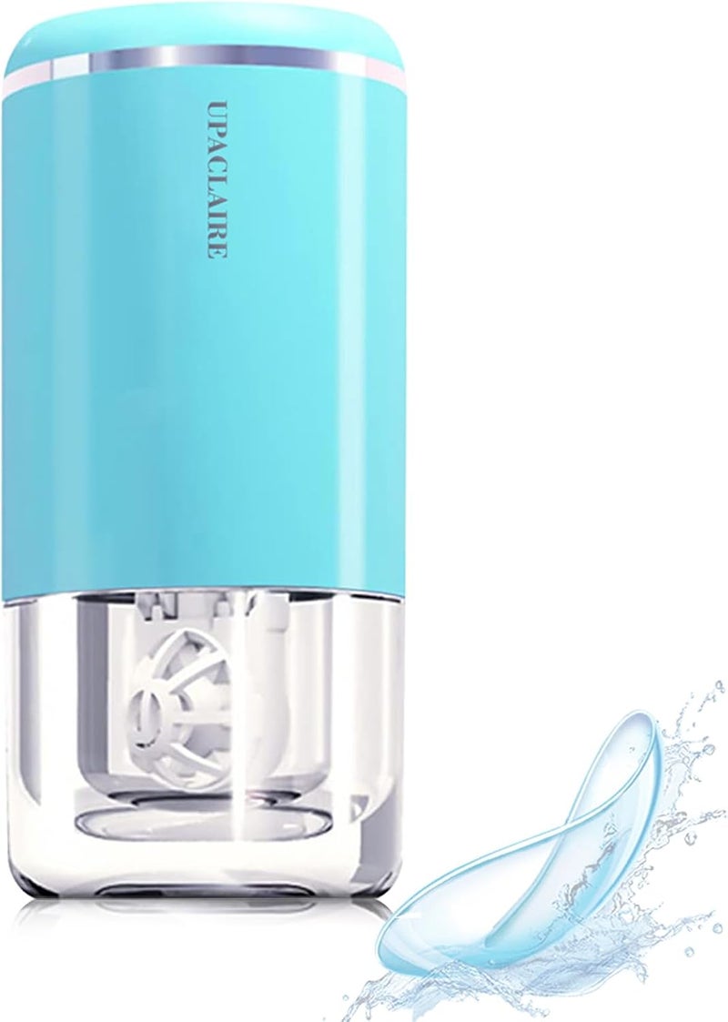UpaClaire Ultrasonic Contact Lens Cleaner Intelligent Cleaning Machine for Soft and Rigid (RGP) Contact Lenses Blue - Image 1